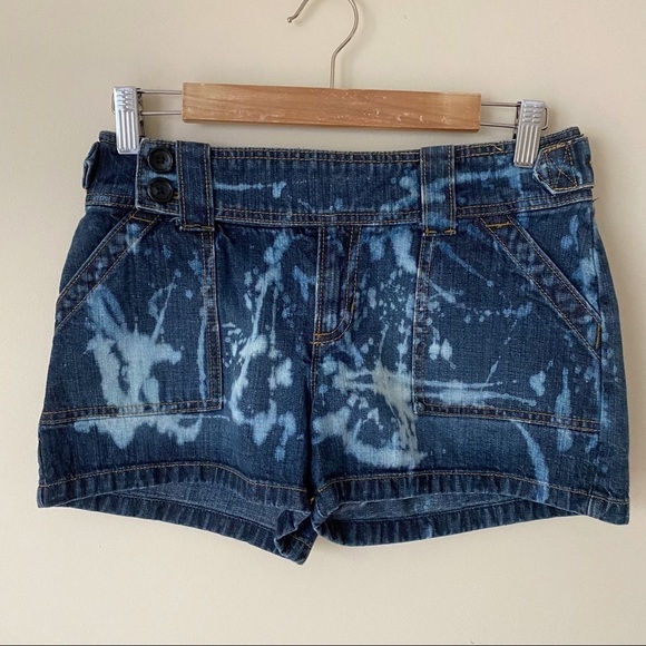 Banana Republic Factory Bleach Splatter Denim Shorts - 2 - Picture 1 of 11